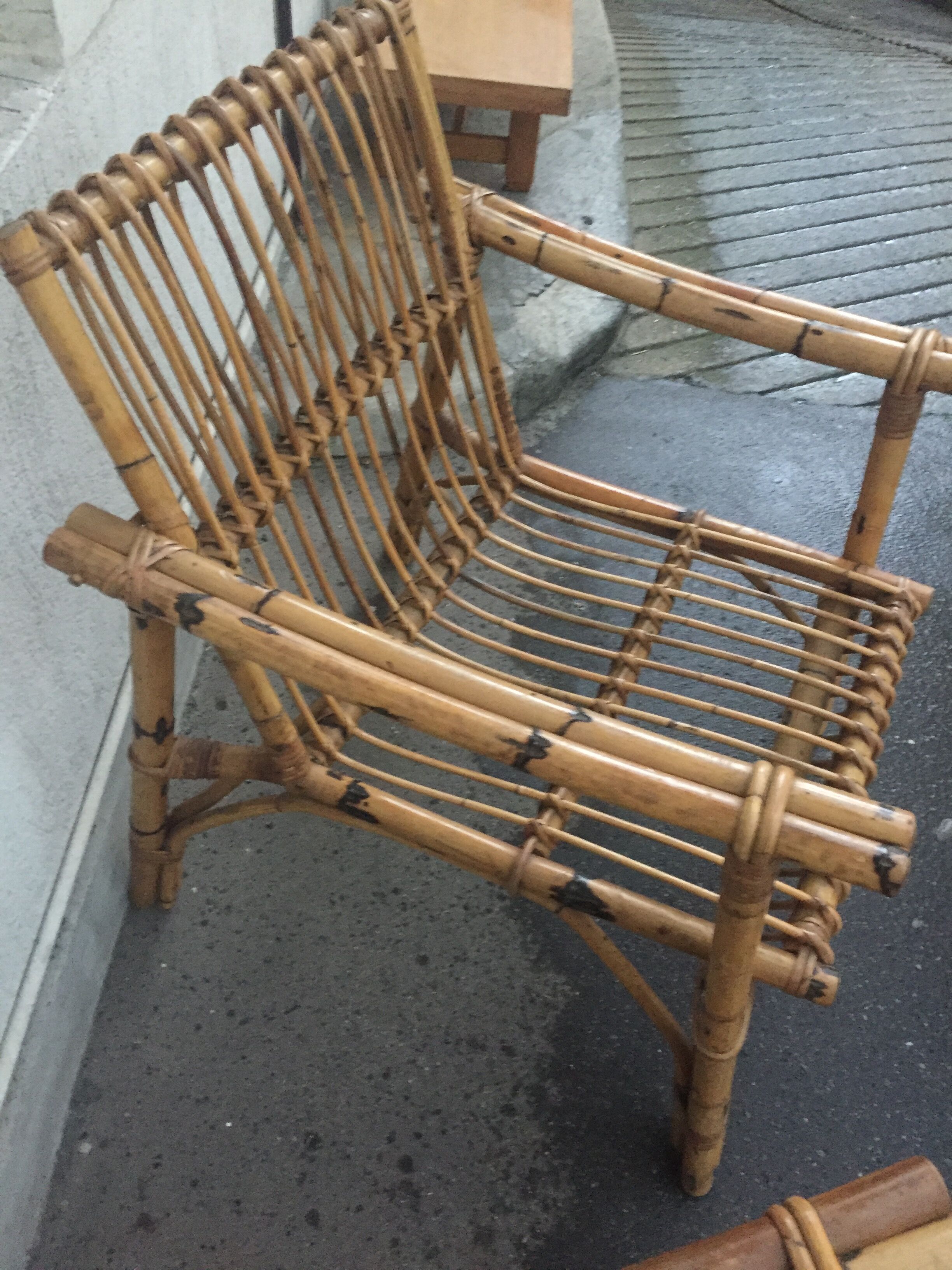 Pair of rattan chairs