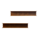 Two minimalist 60s wall shelves in walnut