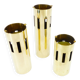 Set of 3 modernist brass tealight holders, design Kullamässing, Sweden, 1960