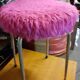 Tabouret vintage "moumoute"