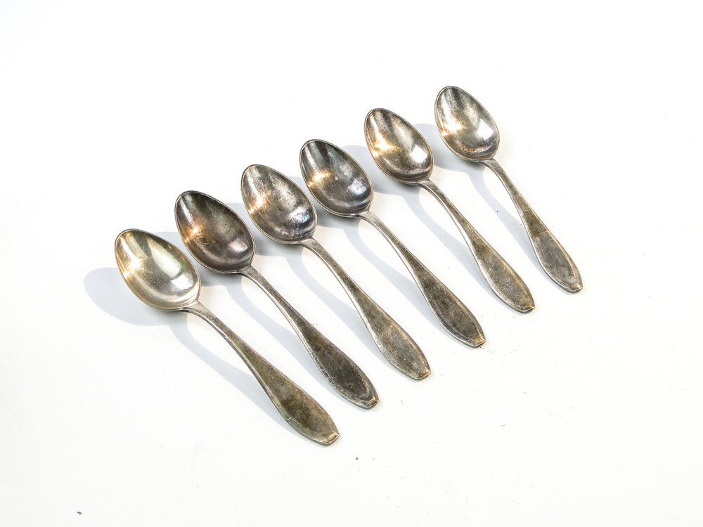 Art Deco brass spoons from WSW, 1950s, set of 6