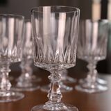 10 wine glasses, "Louvre" model Cristal d'Arques