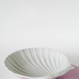 Shell-shaped ceramic bowl, white, 1970