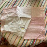 Set of embroidered baby bed sheets