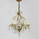 Bronze cage chandelier and glass tassels, with 4 lights. Chandelier tassels. 60s