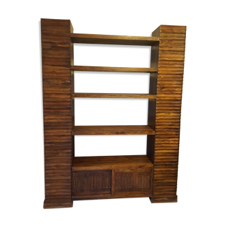 Exotic wooden bookcase