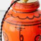 Dutch Orange Gouda Ceramic Table Lamp 'Tokio', 1970s, New Black Linen Shade