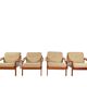 quatre chaises à bras vintage danoises rares par Niels Bach, années 1960