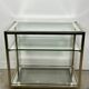 Vintage golden brass side table 1970