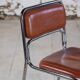 8 vintage tubular chrome and skai chairs, 1970