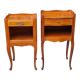 Pair of vintage Louis XV style bedside tables, wood