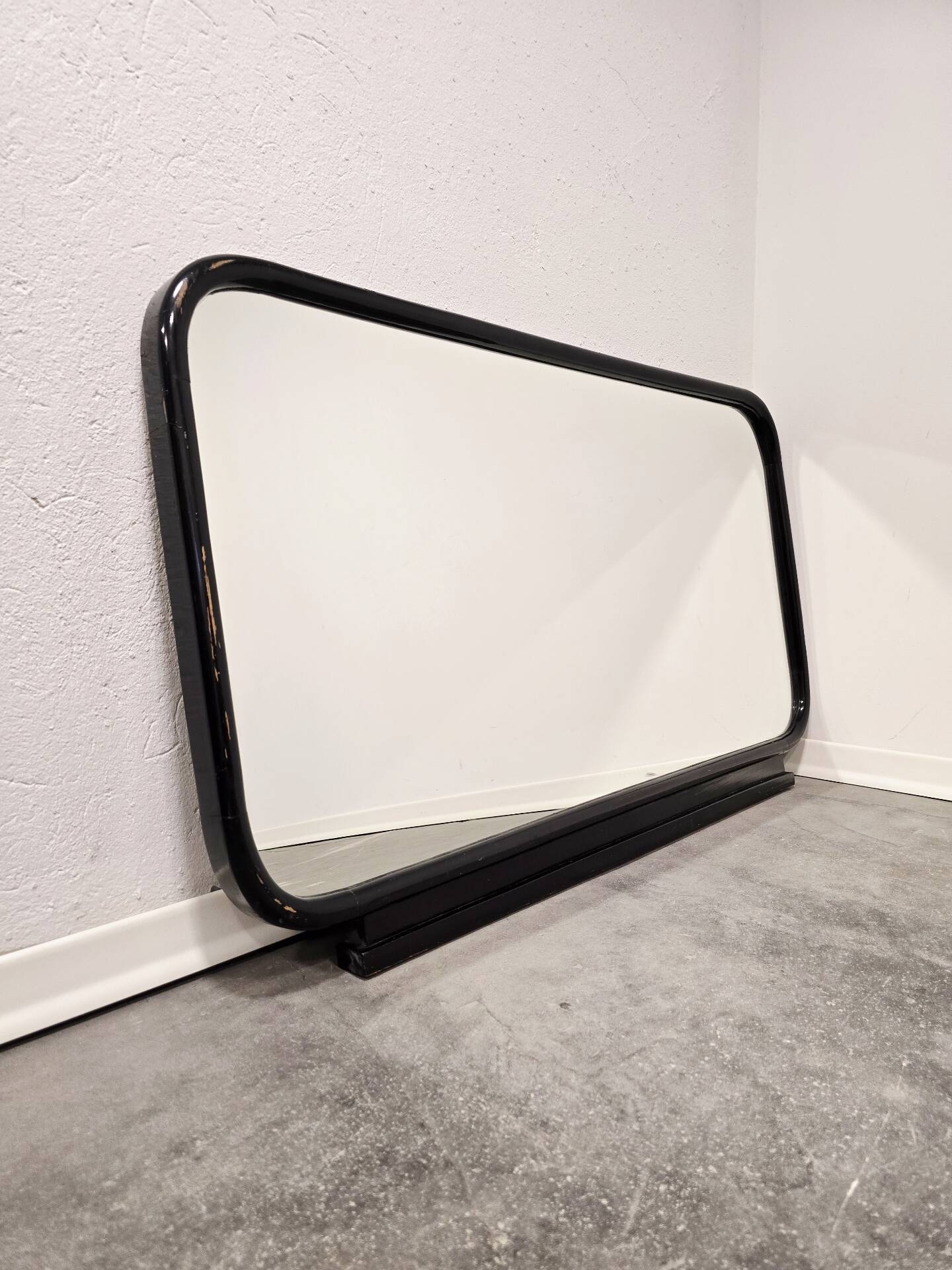 1920s Art Deco Black Mirror - Large Architectural Frame