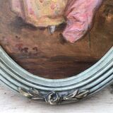 Pair of anonymous romantic paintings with oval views