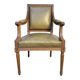 Fauteuil de bureau de style Louis XVI en cuir