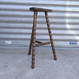 Turned wooden tripod stool 1950