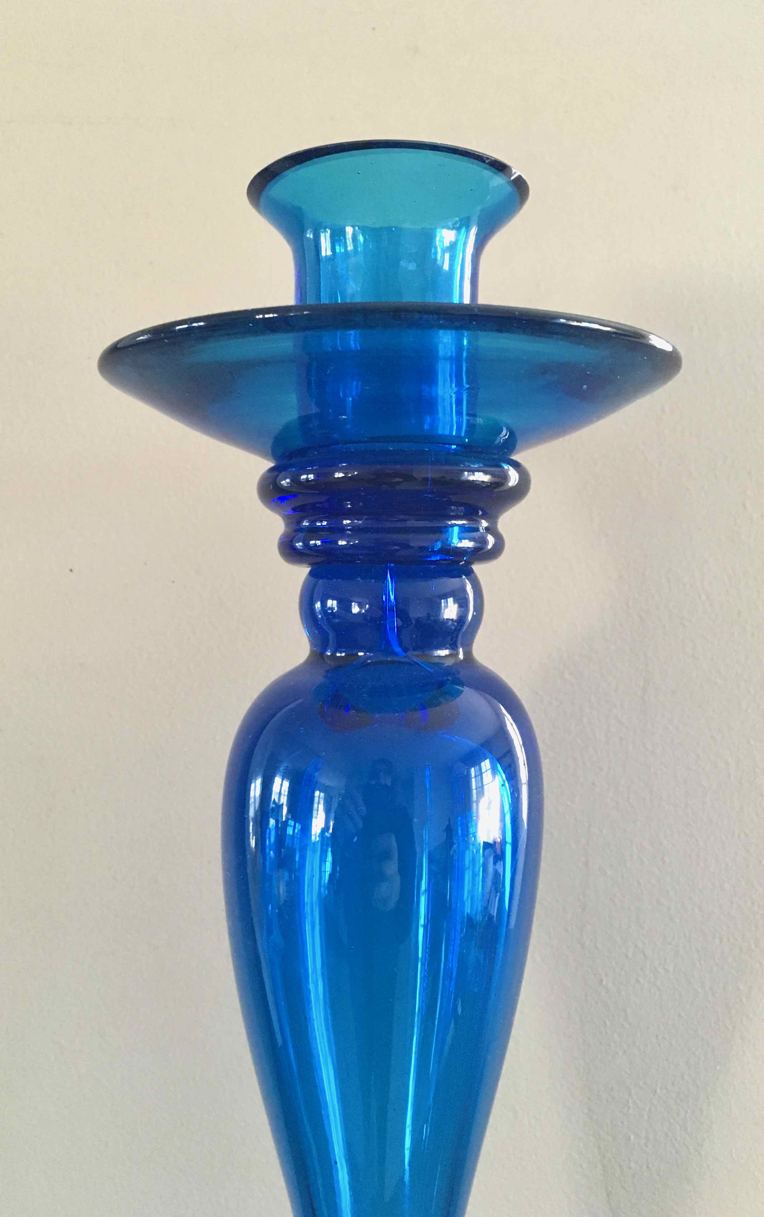 Turquoise blue candle holder