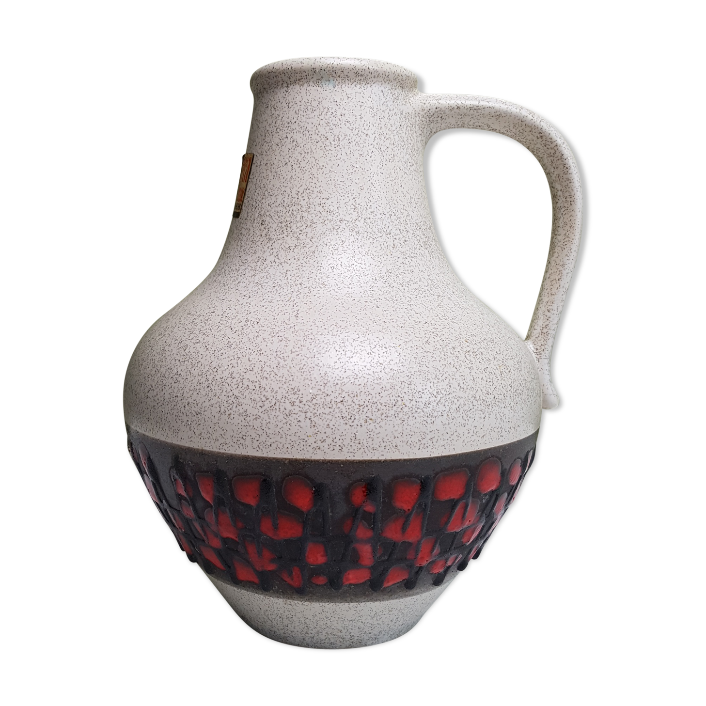 German DB Keramik Dumler Breiden 70s Handle Vase