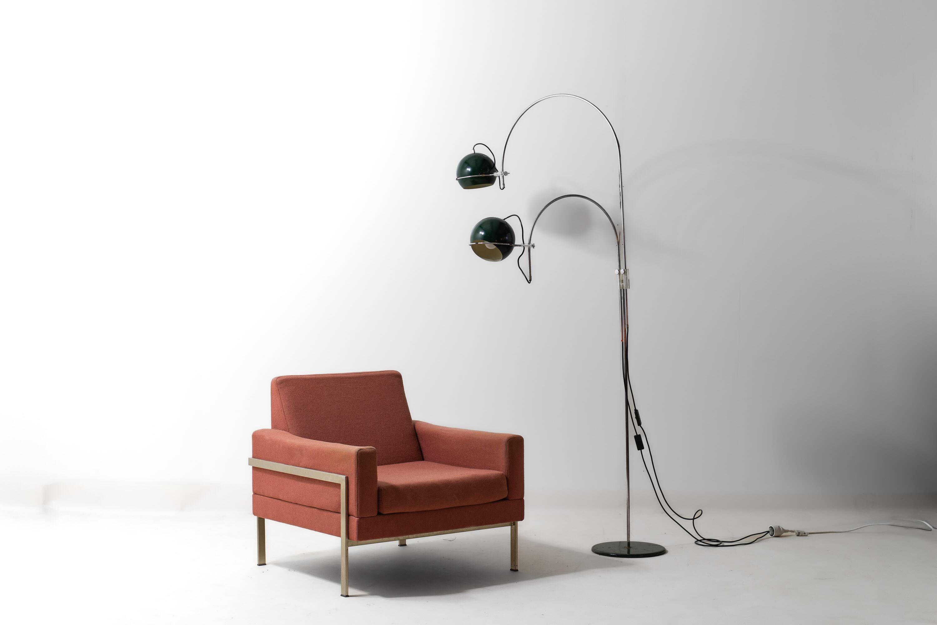 Mid Century GEPO Double Arc Space Age Eyeball Floor Lamp