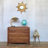 Vintage chest of drawers art deco oak 1950