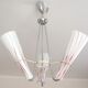 Nickel-plated chandelier Zukov, 1970s