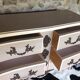 Curved chest of drawers 6 drawers of style xviiith patinated mole