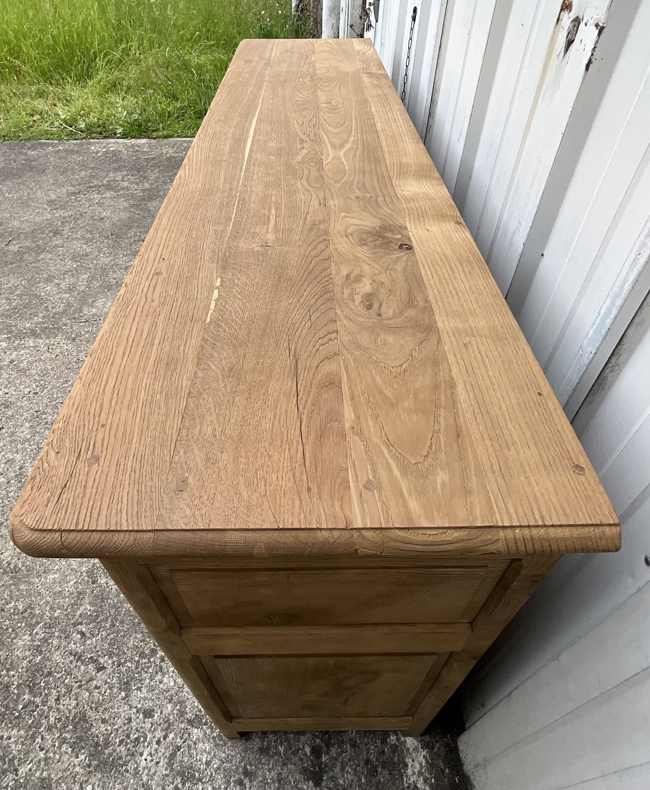 Solid Oak Sideboard Mid 20th Century