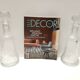 Pair of Transparent Crystal Decanter Bottles by Bleikristall, Germany