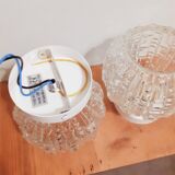 Paire d'appliques globe vintage