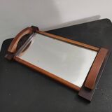 Plateau miroir bois style art déco