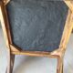 Scandinavian style wood armchair, black and white fabric