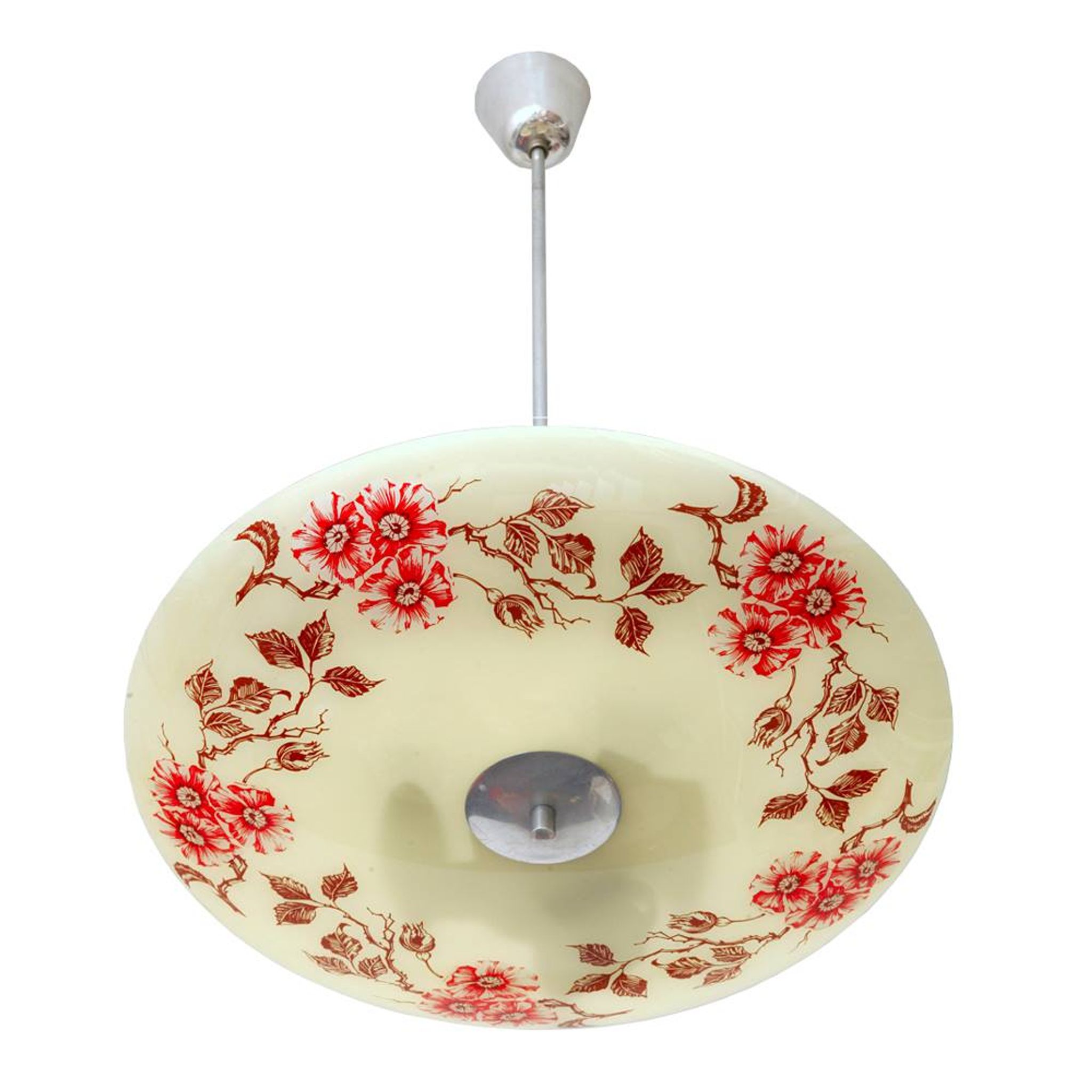 Glass ceiling lamp, Czechoslovakia, 60's