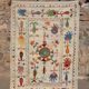Multicoloured white kilim suzani rug – 180 x 120 cm