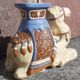 Camel side table in ceramic