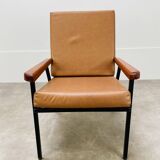 Armchair 50s metal and wood