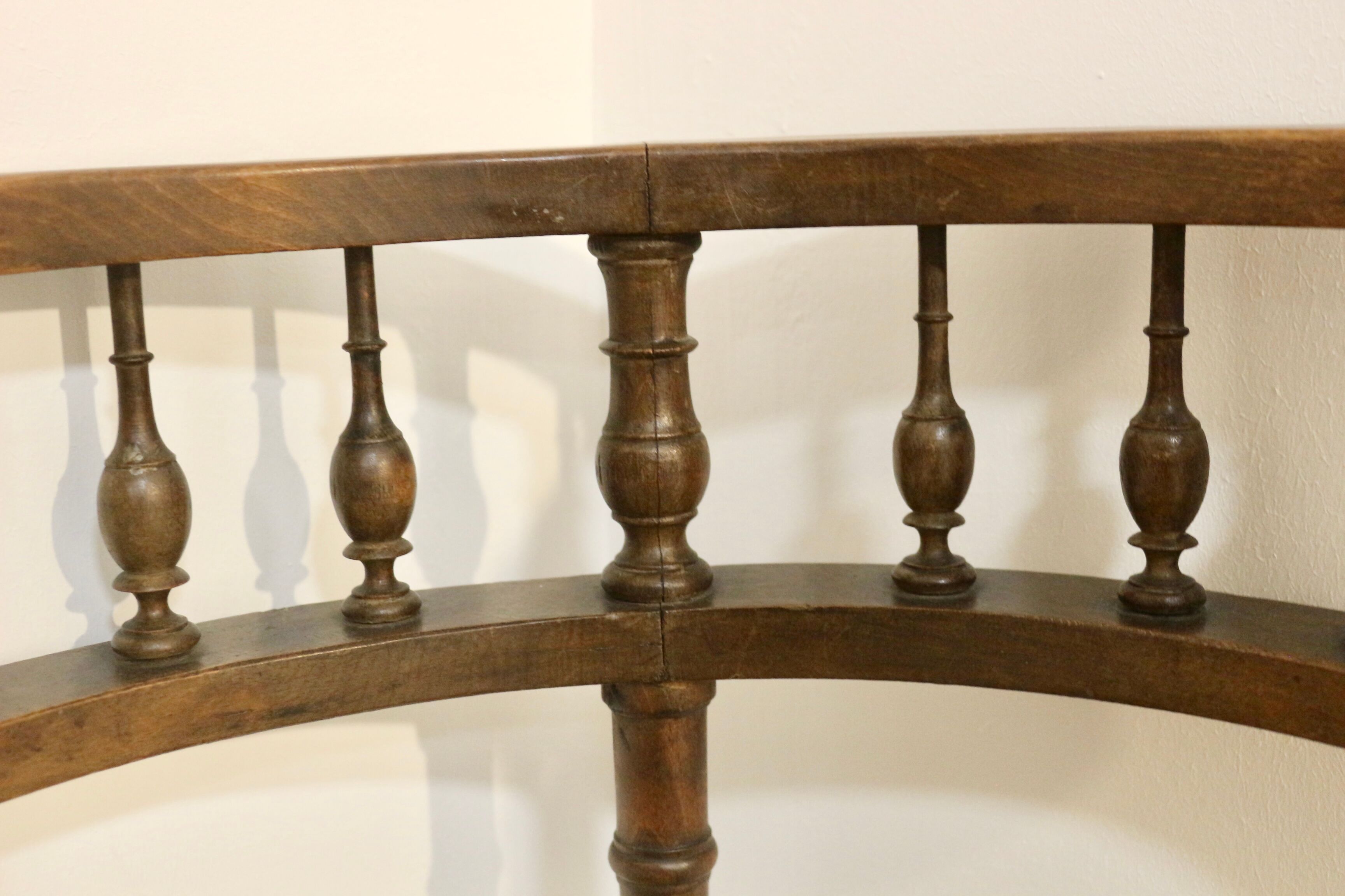 Vintage corner chair, sculpted backrest 1940