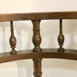 Vintage corner chair, sculpted backrest 1940