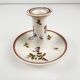 Hand-painted ceramic candlestick, flower pattern.