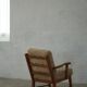 Danish modernist lounge chair in oak and lambswool, Henning Kjærnulf, 1960s