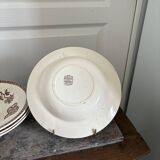 Lot of 4 Deep Plates Earthenware Ceramic Iron Clay Grand Dépôt Marseille