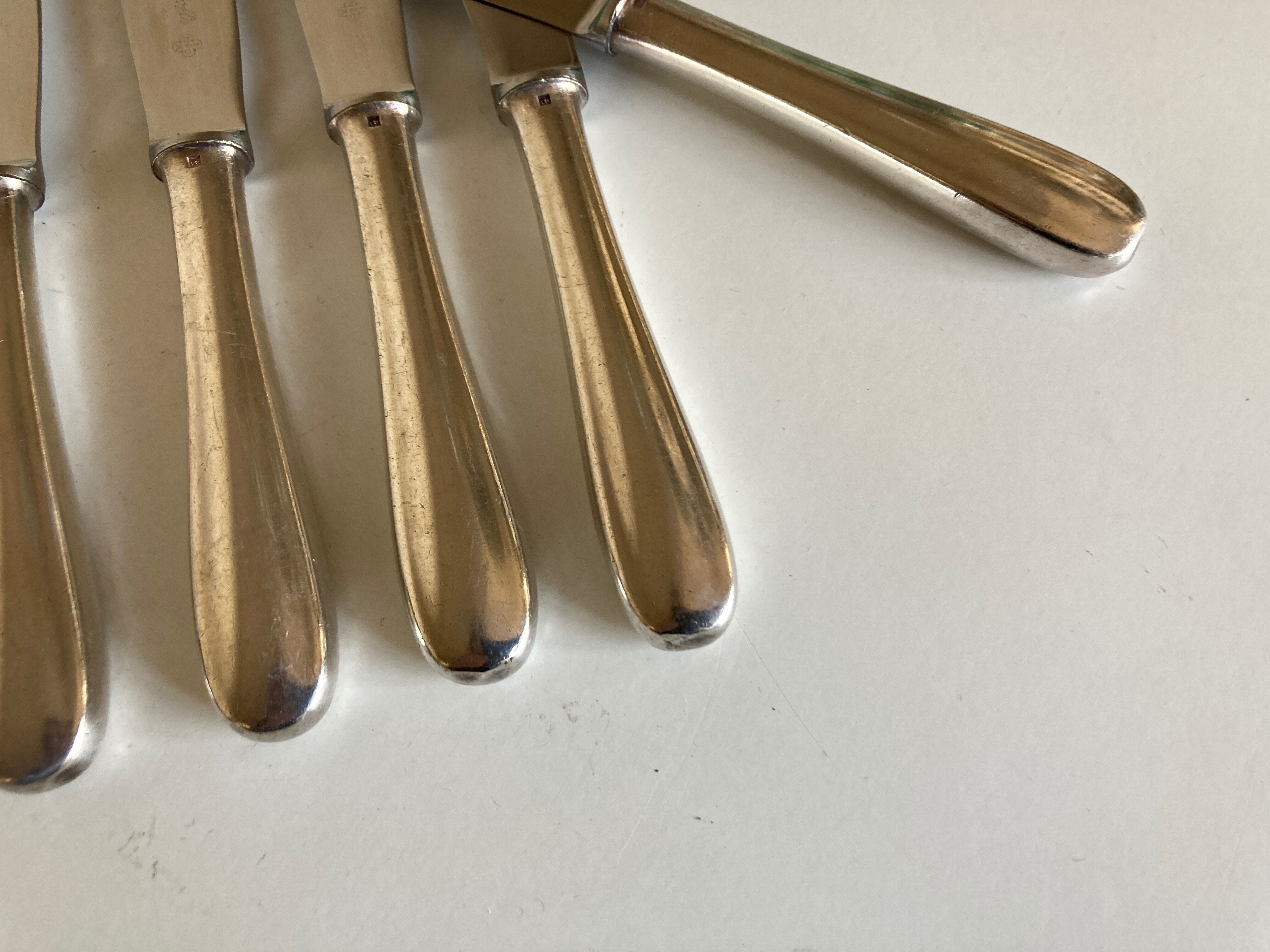 Set de 12 couteaux Christofle Dax métal argenté 1950