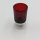 22 vintage red glass shot glasses