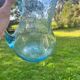 Blue bubble glass pitcher signed Biot – Provence