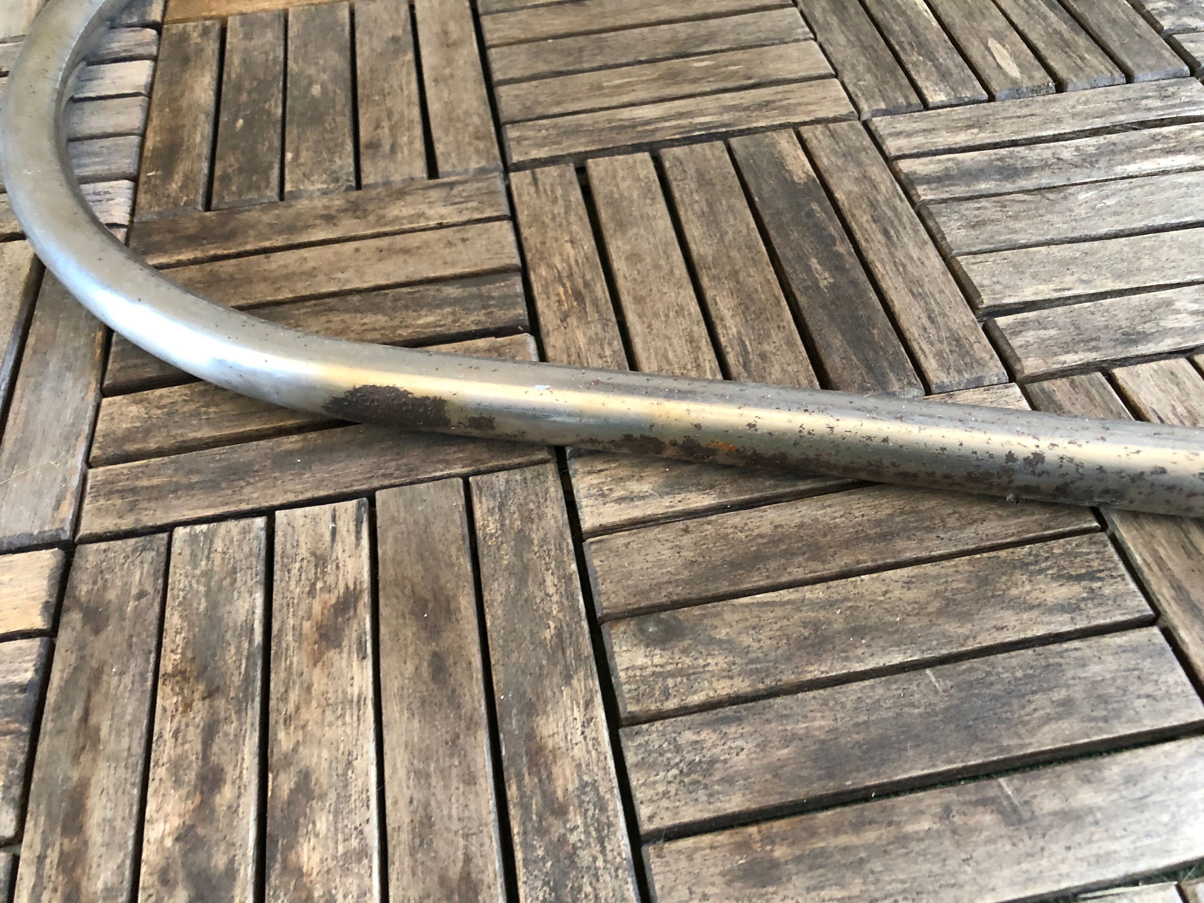 Pair of Cantilever chair design Gastone Rinaldi vintage 70 chrome steel wires