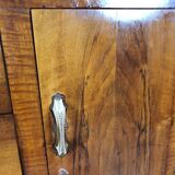 Wooden sideboard with large mirror and handles, 1940s