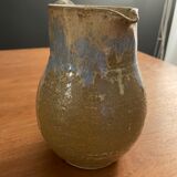 Pitcher, decanter, water pot in enamelled stoneware signed