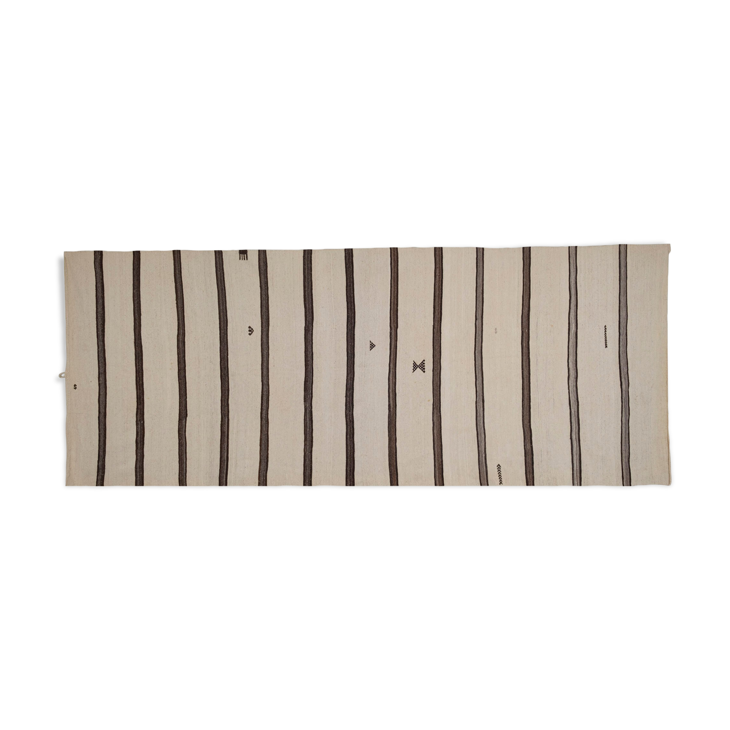 Turkish hemp kilim rug runner 160 x 400 cm
