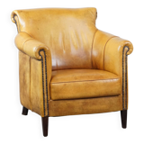 Cow leather armchair in a unique color