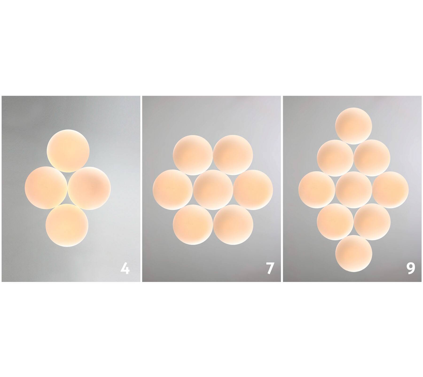 Mid-Century Italian Brass & Opaline Cluster of Lamps