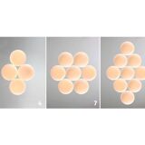 Mid-Century Italian Brass & Opaline Cluster of Lamps