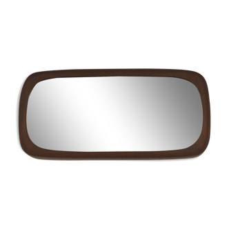 Miroir scandinave en teck - 76x37cm